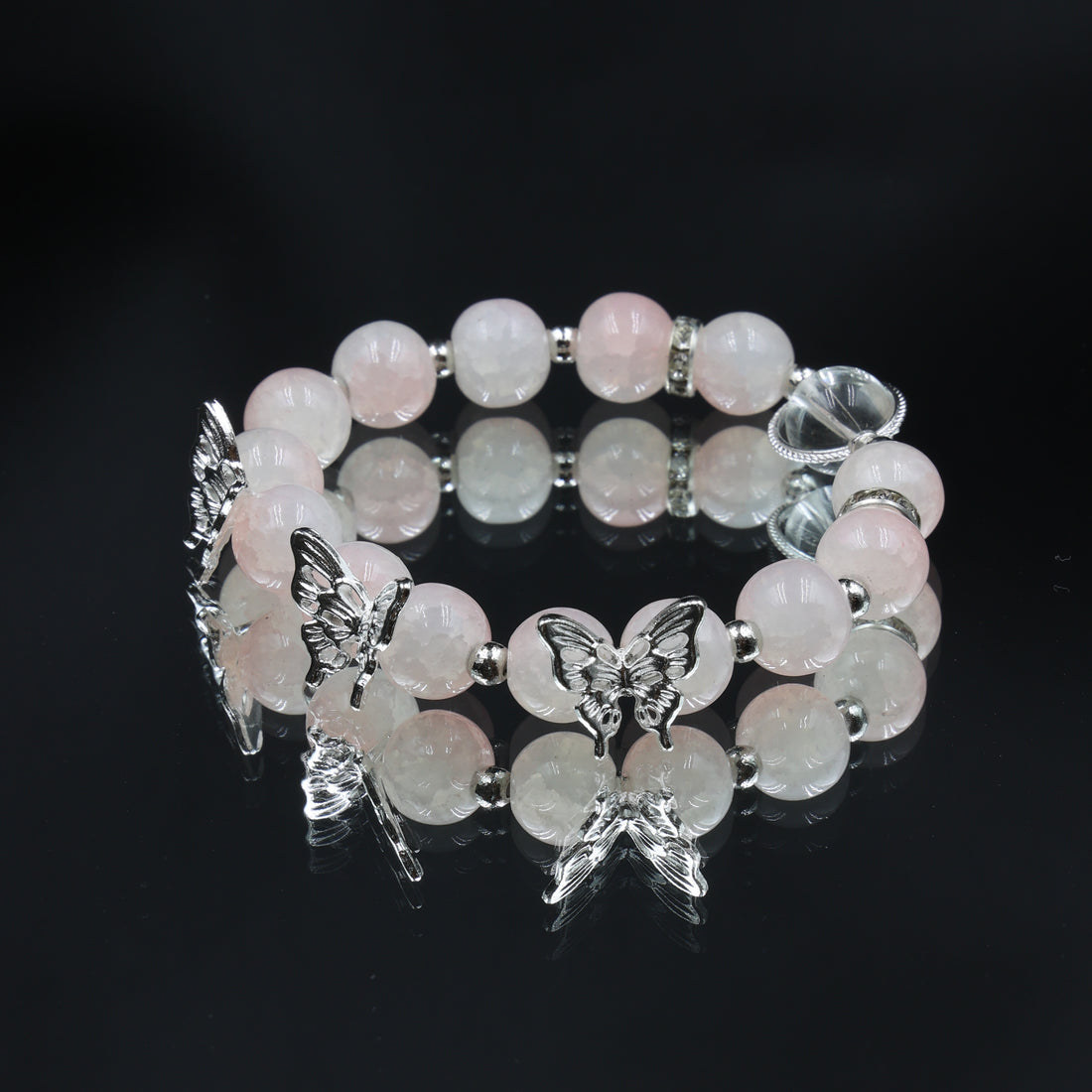 Love Harmony Blue & Pink Crystal and charm Bracelet